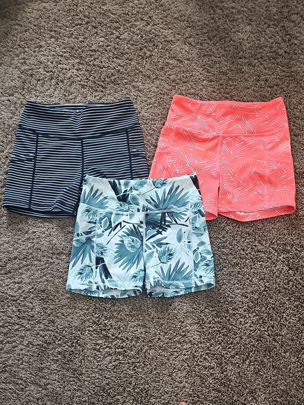 Three Pairs Senita Athletics 3.75" Seamed Waist Shorts